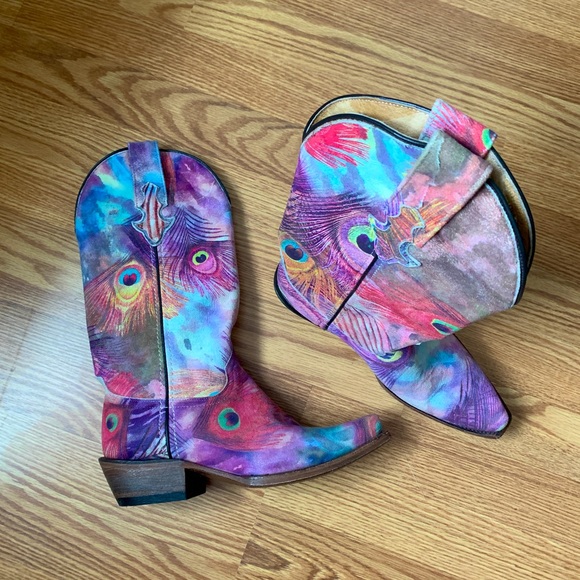 cofi Shoes Stunning Cofi Peacock Western Boots Country Summer 7